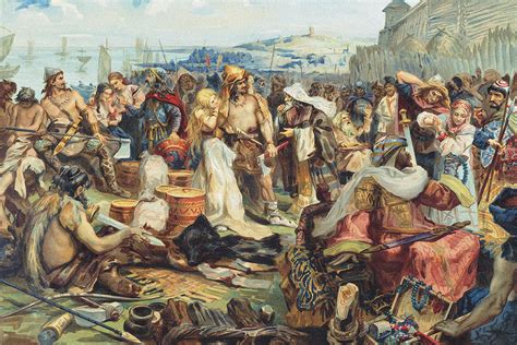 Le Brenn et sa part de butin (Brennus and His Share of the Spoils, also known as Spoils of the Battle), by Paul Jamin, 1893. . The forgotten history of slavic slavery